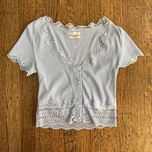 Urban Outfitters Darcy Lace Trim Crop Top